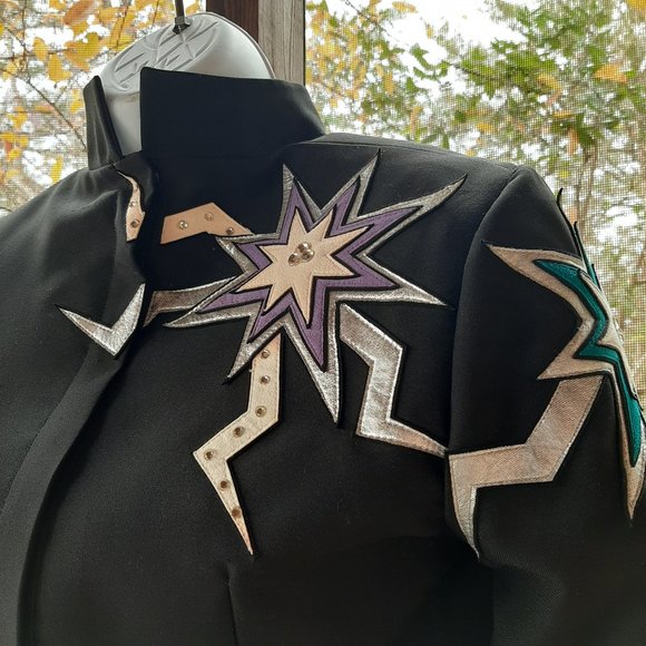 Berry Fit Women's XS / S Black Western Pleasure Horsemanship Showmanship Jacket - Picture 2 of 6